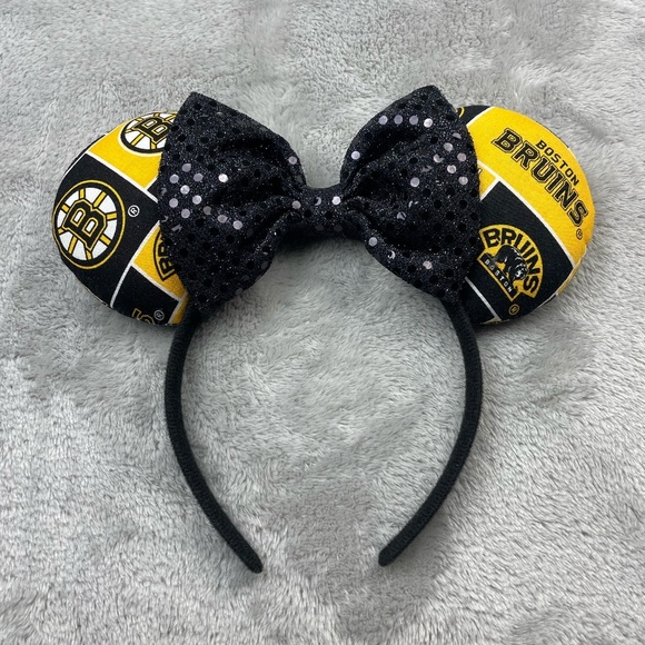 Accessories - Disney Boston Bruins NHL Sequin Ears Headband Adult Size